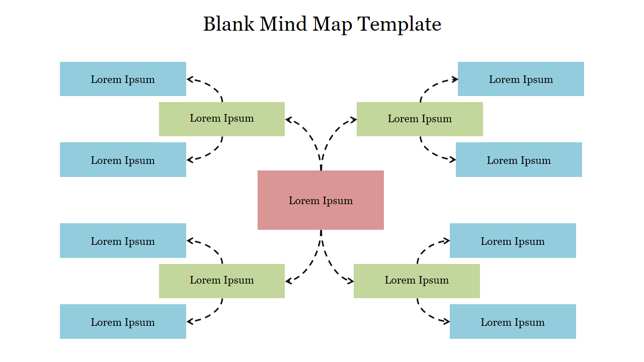Simple Blank Mind Map Template Slide Presentation 